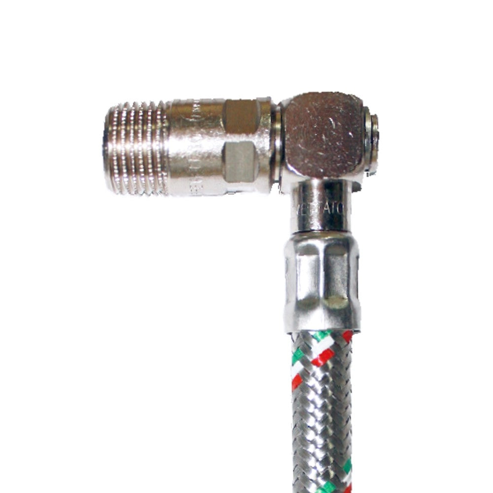 Flessibile in acciaio inox con curva per scalda acqua