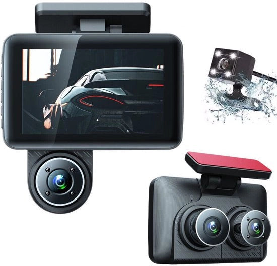 4 pollici HD visore notturno obiettivo triplo condivisione immagine veicolo montato DVR