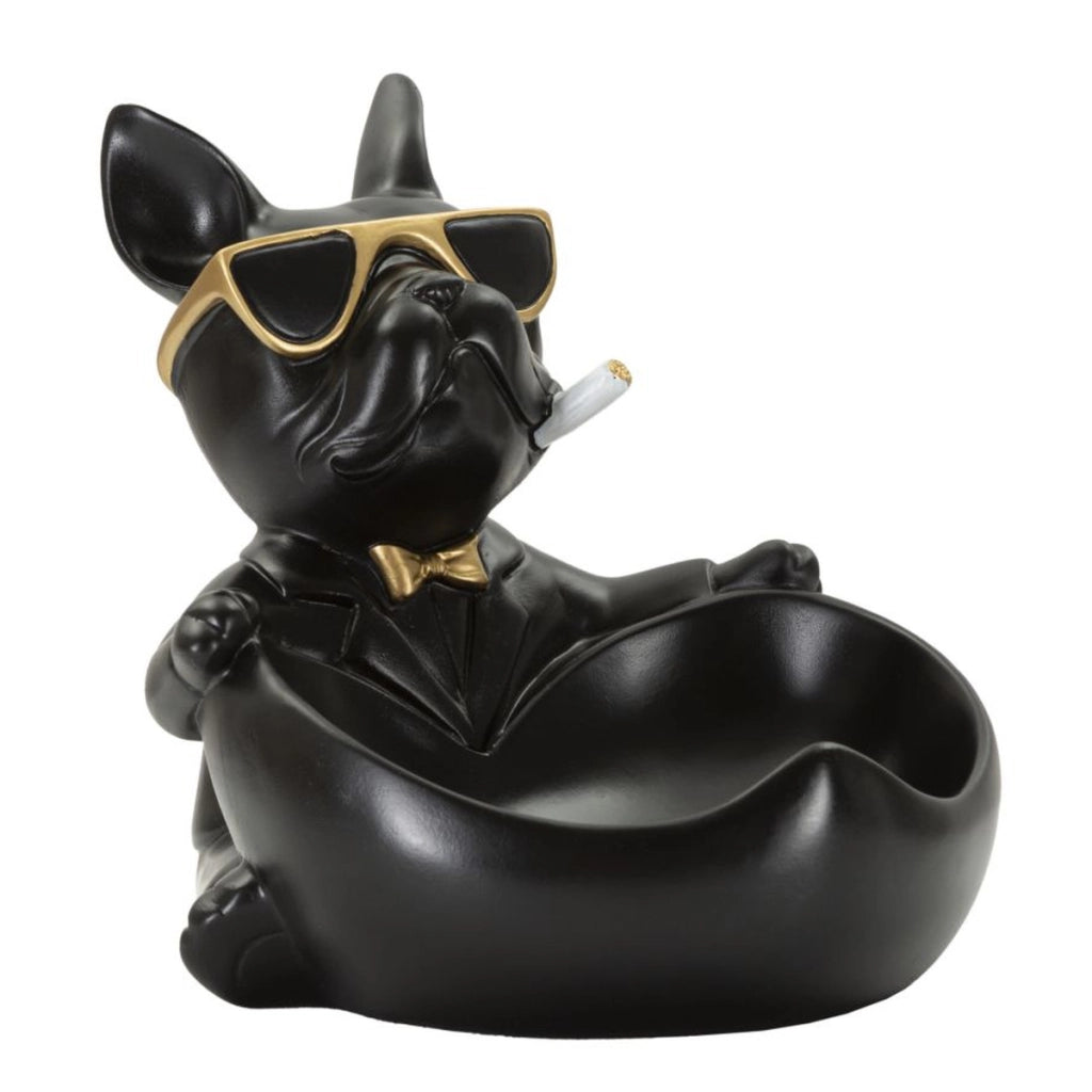 Vassoio Cane 13, Nero, Poliresina, 18,5x20,5x20 cm