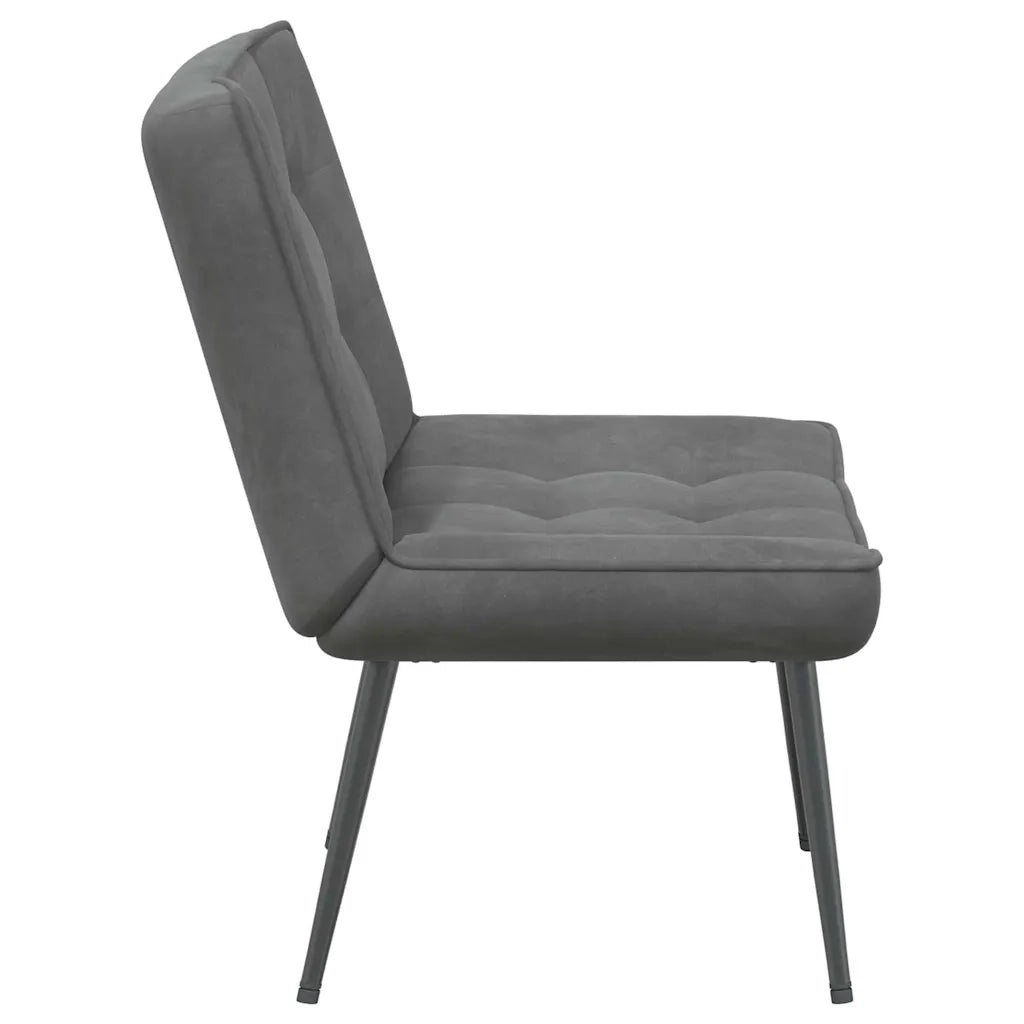Sedia Relax 64x74x84 cm Grigio Scuro in Velluto CFW8264890