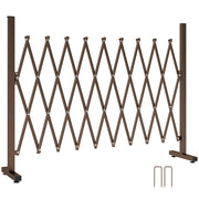 Recinzione per Giardino a Larghezza Regolabile, in Metallo e Alluminio, 250x31x103.5 cm, Marrone