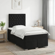 Letto box spring con materasso Nero 120 x 190 cm Velluto 3453598