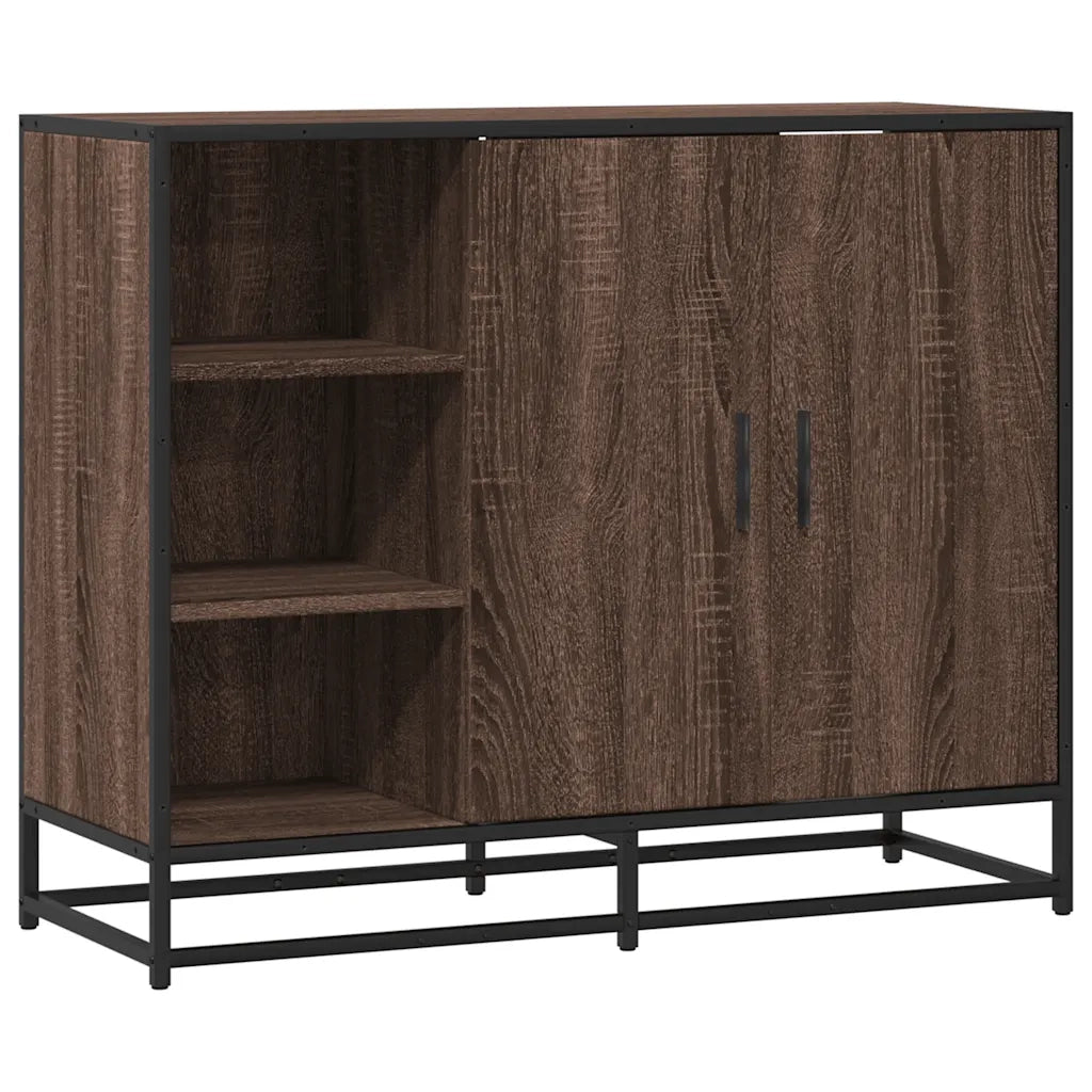 Credenza | Madia | Buffet da pranzo | Armadio da pranzo Rovere Marrone 92x35x76 cm in Legno Multistrato