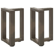 Set di 2 gambe robuste a T per tavolino da caffè 38 x 25 x 42 cm con piedini regolabili design moderno acciaio nero 02_0057297