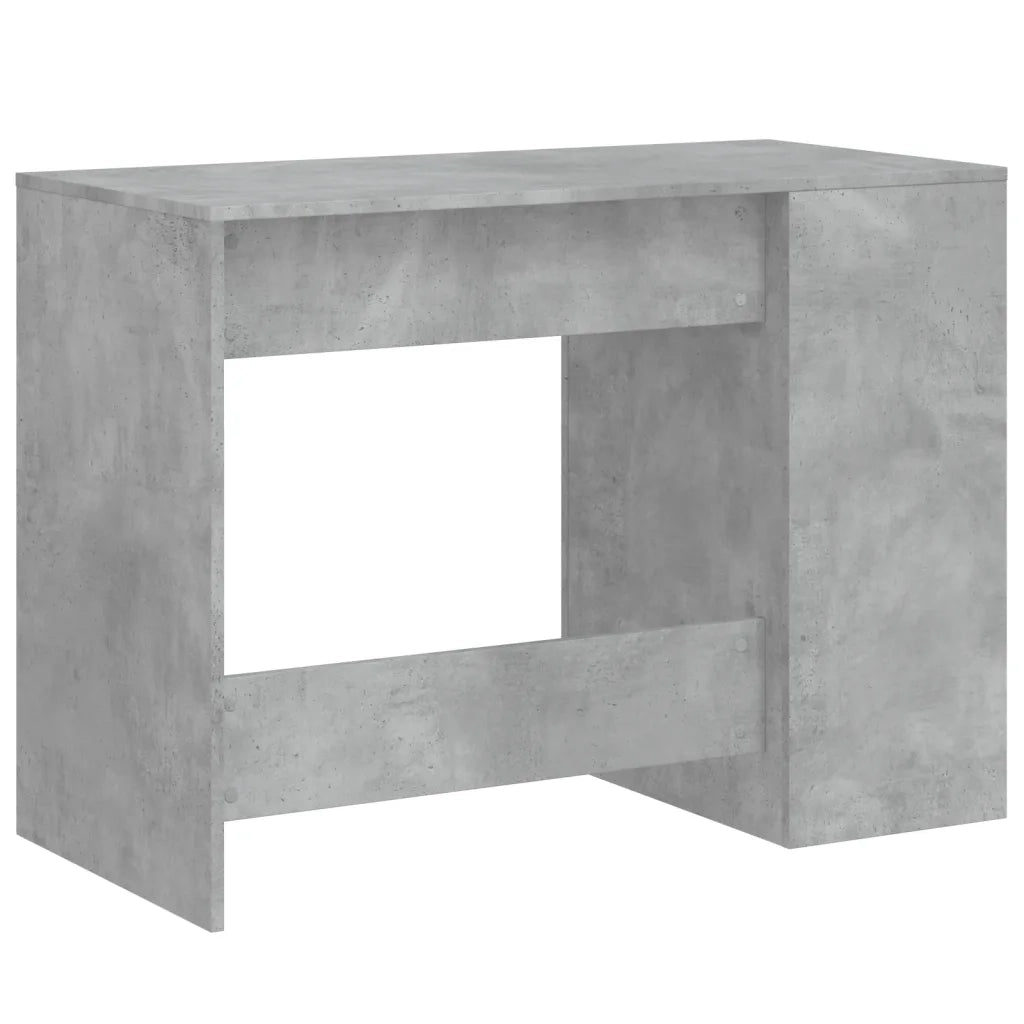 Scrivania | Tavolo da Ufficio Grigio Cemento 102x50x75 cm in Legno Multistrato