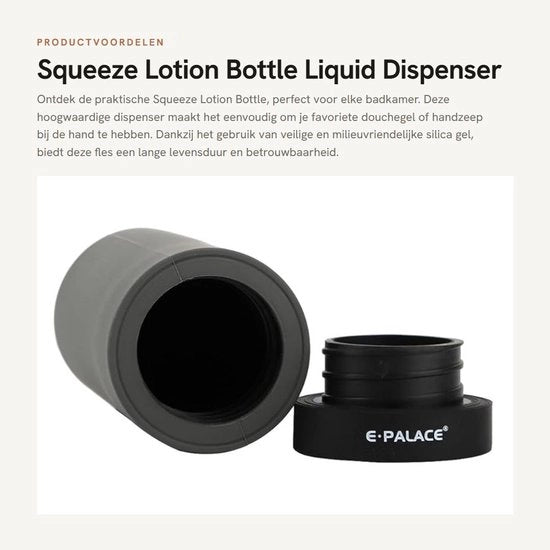 Dispensatore di Gel per Doccia con Silicone - Vaso di 240ml - Dispensatore Liquido di Alta Qualità - Dispensatore di Sapone con Silicone