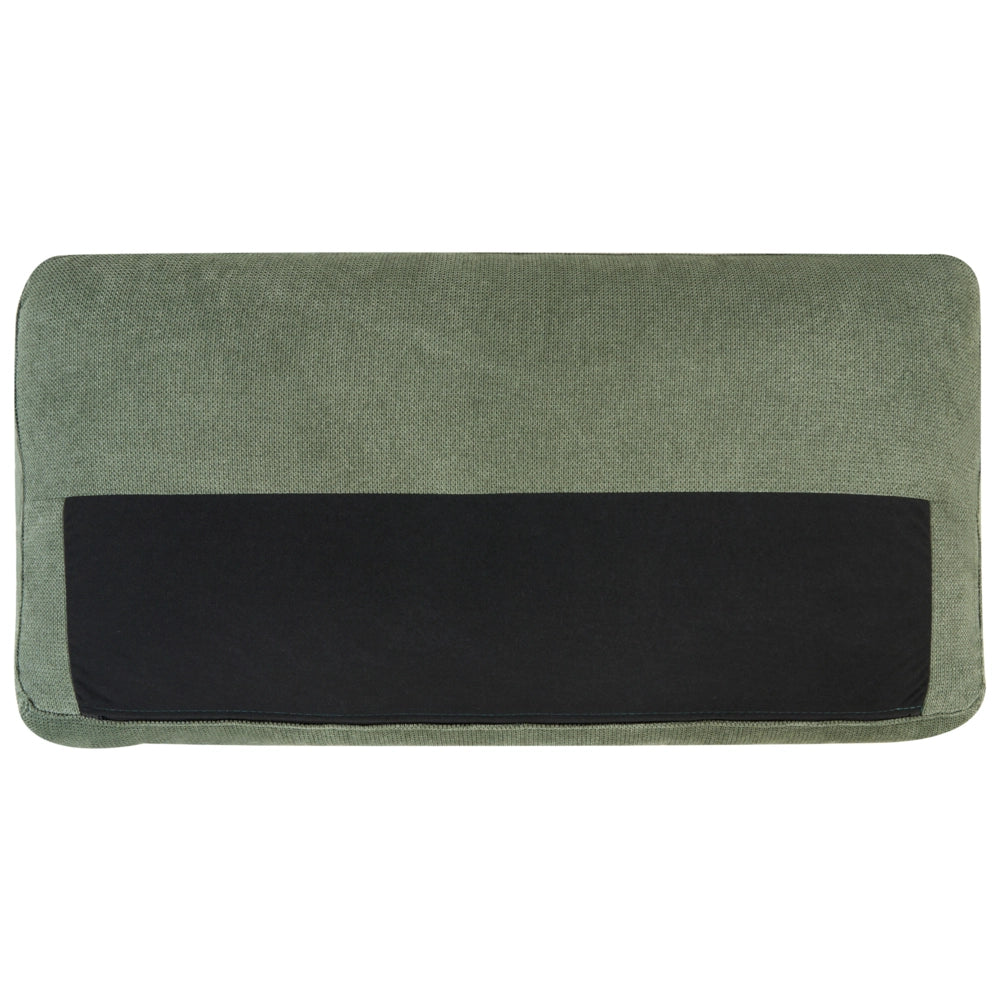 Divano angolare lato destro in Tessuto imbottito verde con Cuscini 3 posti stile moderno minimalista