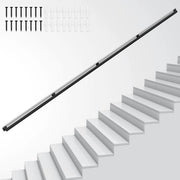 Levatura Quadrata in Metallo, Parapetto di Sicurezza da Muratura per Interno e Esterno, Compreso il Set di Montaggio, 360 cm