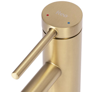 Rubinetto Da Lavabo Rea Foss Gold Brush Low