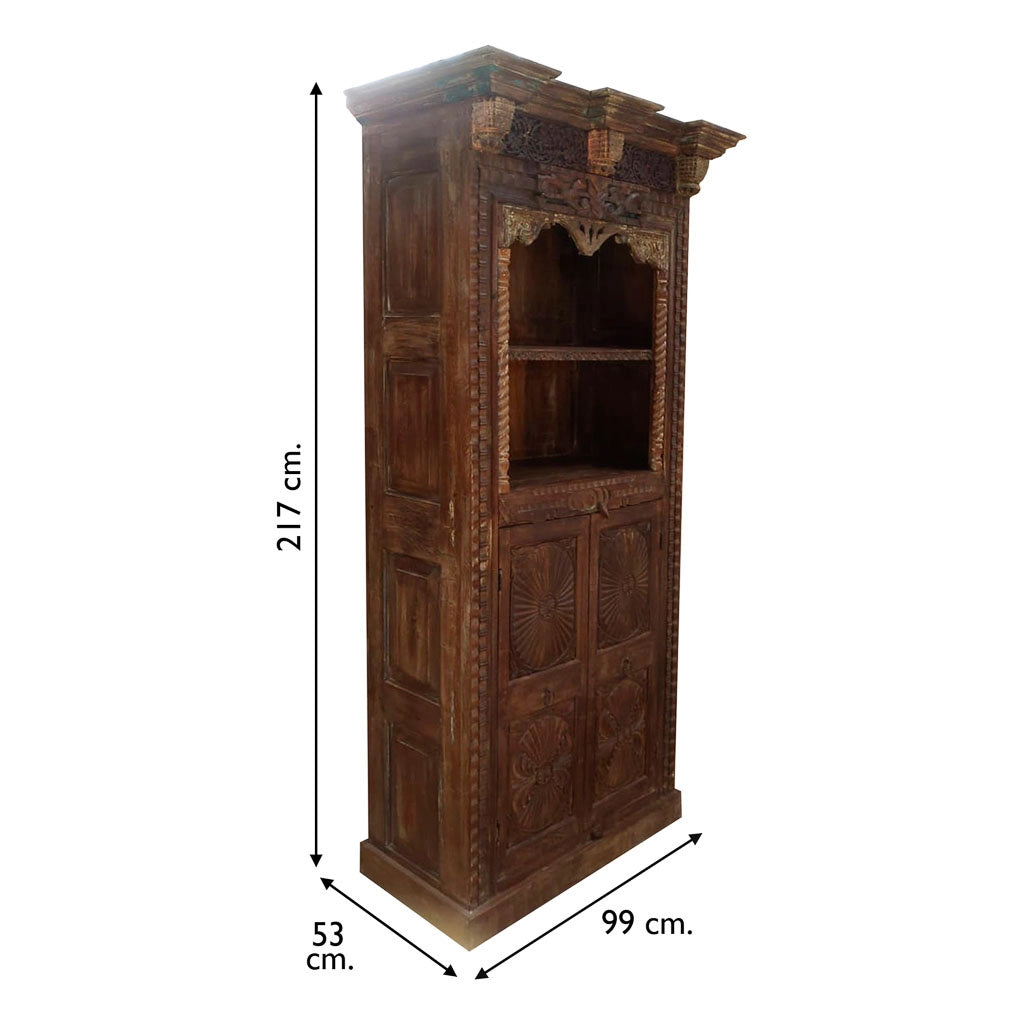 Scaffale in legno marrone 99x53x217h cm