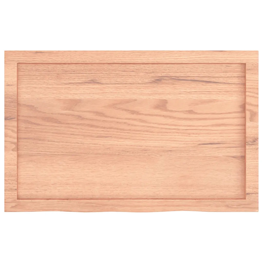 Ripiano Muro Marrone 80x50x(2-6) cm Massello Rovere Trattato 363670