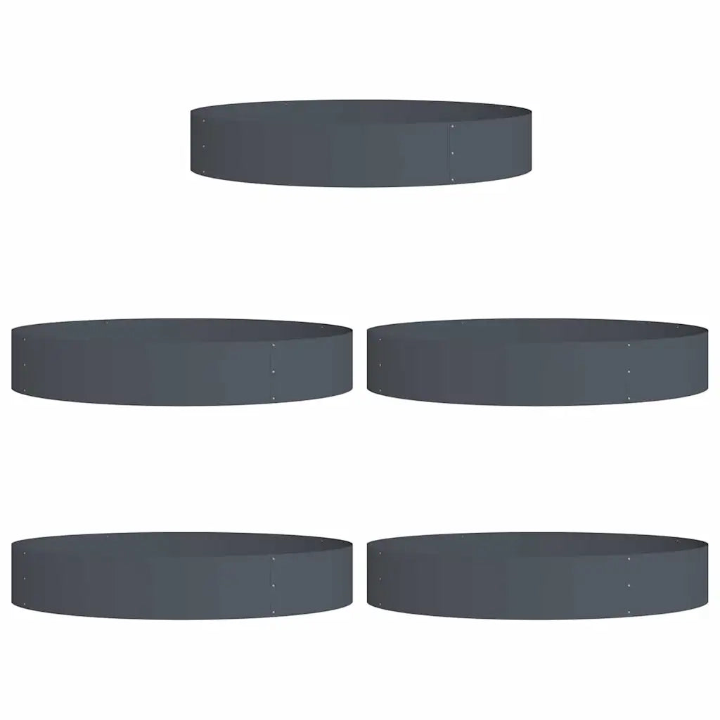 Anello per vaso 5 pcs Antracite 120 x 120 x 20 cm 873639