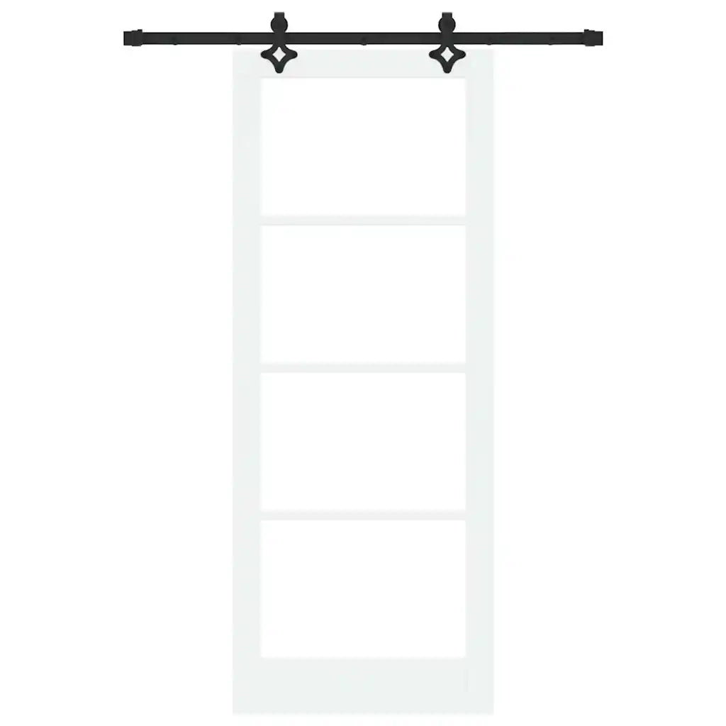 vidaXL Porta Scorrevole Bianco 83 x 211 cm Legno e metallo