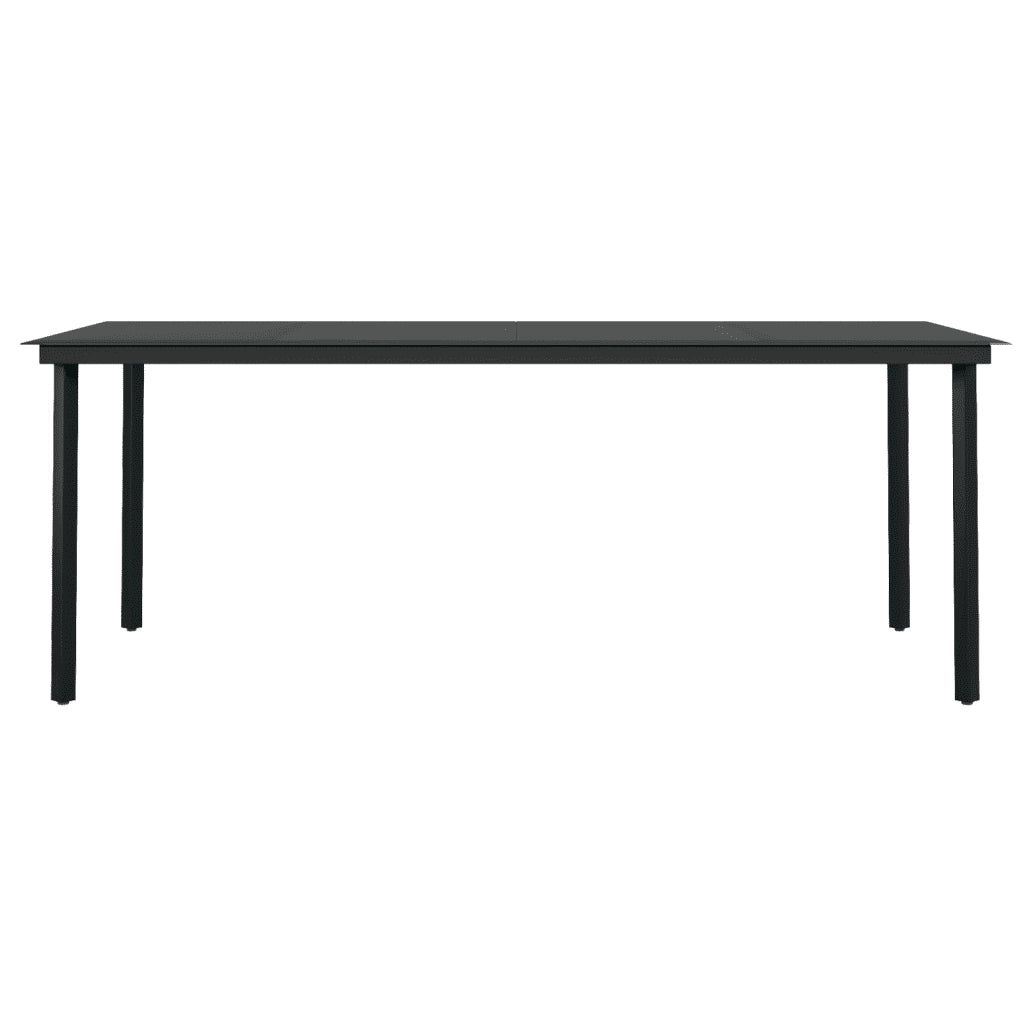 Set da Pranzo per Giardino 7 pz con Cuscini Nero 3099129