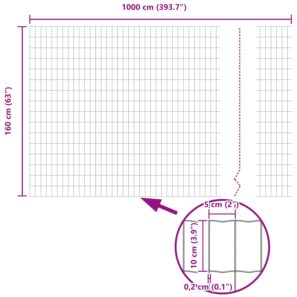 Recinzione Euro 1.6x10 m Acciaio Zincato