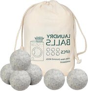 Set di 6 palline per la macchina per il bucato - Palline per bucato manufatturate a mano - Riduce il tempo di asciugatura e le rughe in modo efficace.