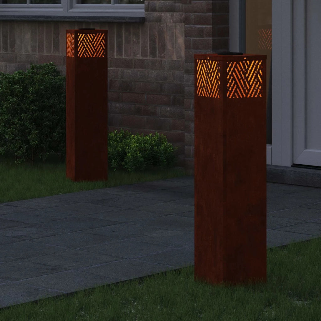 Faro LED solare per sentieri 2 pz Bronzo CFW2162848
