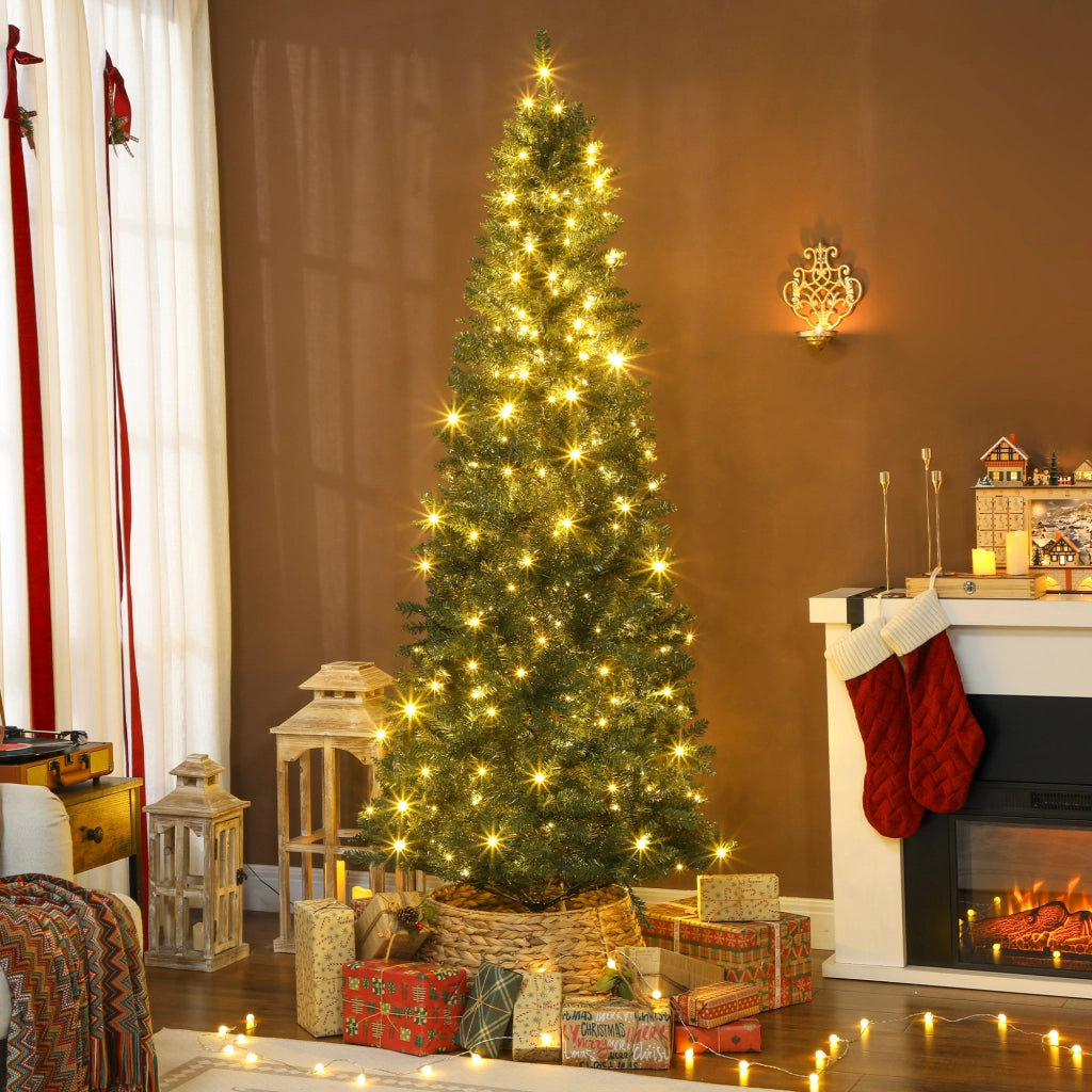 Albero di Natale artificiale con luci ¨C zephmum ¨C verde 210 cm