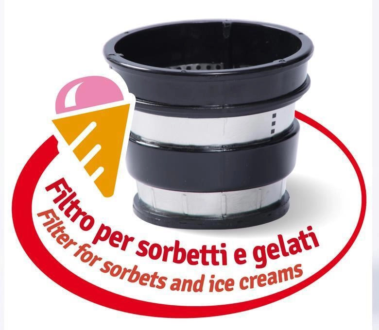 RGV 110900 Juice Art New Estrattore di Succo Frutta e Verdura Spremitura Lenta 60 rpm 400W colore Nero