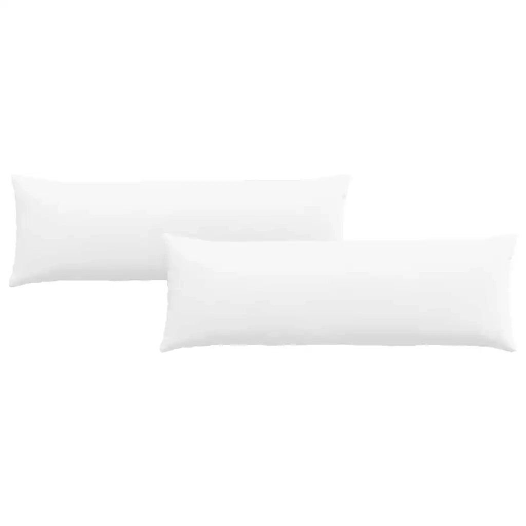 Cuscini da Divano 2 pcs Bianco 120 x 40 cm Tessuto