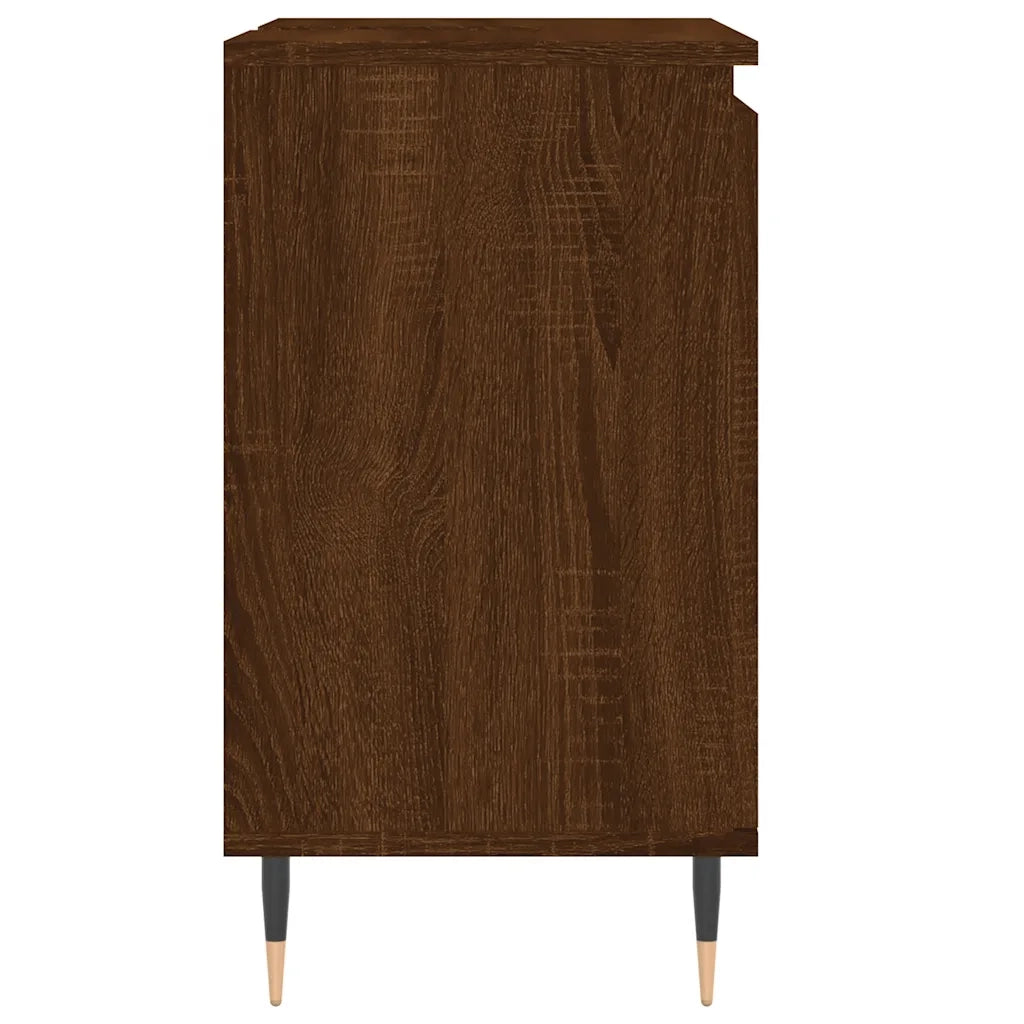 Armadietto Bagno Rovere Marrone 58x33x60cm in Legno Multistrato 831579