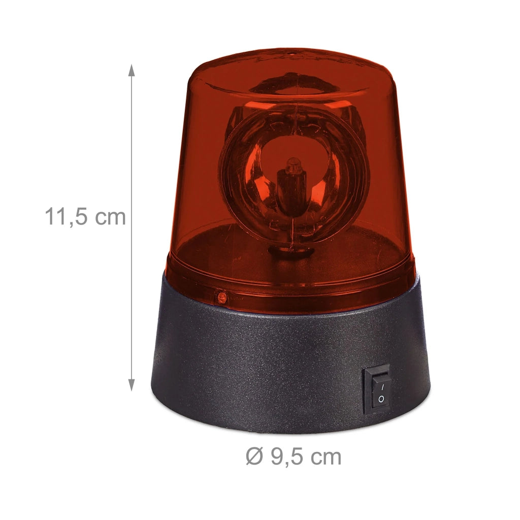 Set di 3 lampade di segnalazione LED rotanti atmosfera festiva utilizzata per feste 10 x 10 x 10 cm in plastica rossa 13_0016993