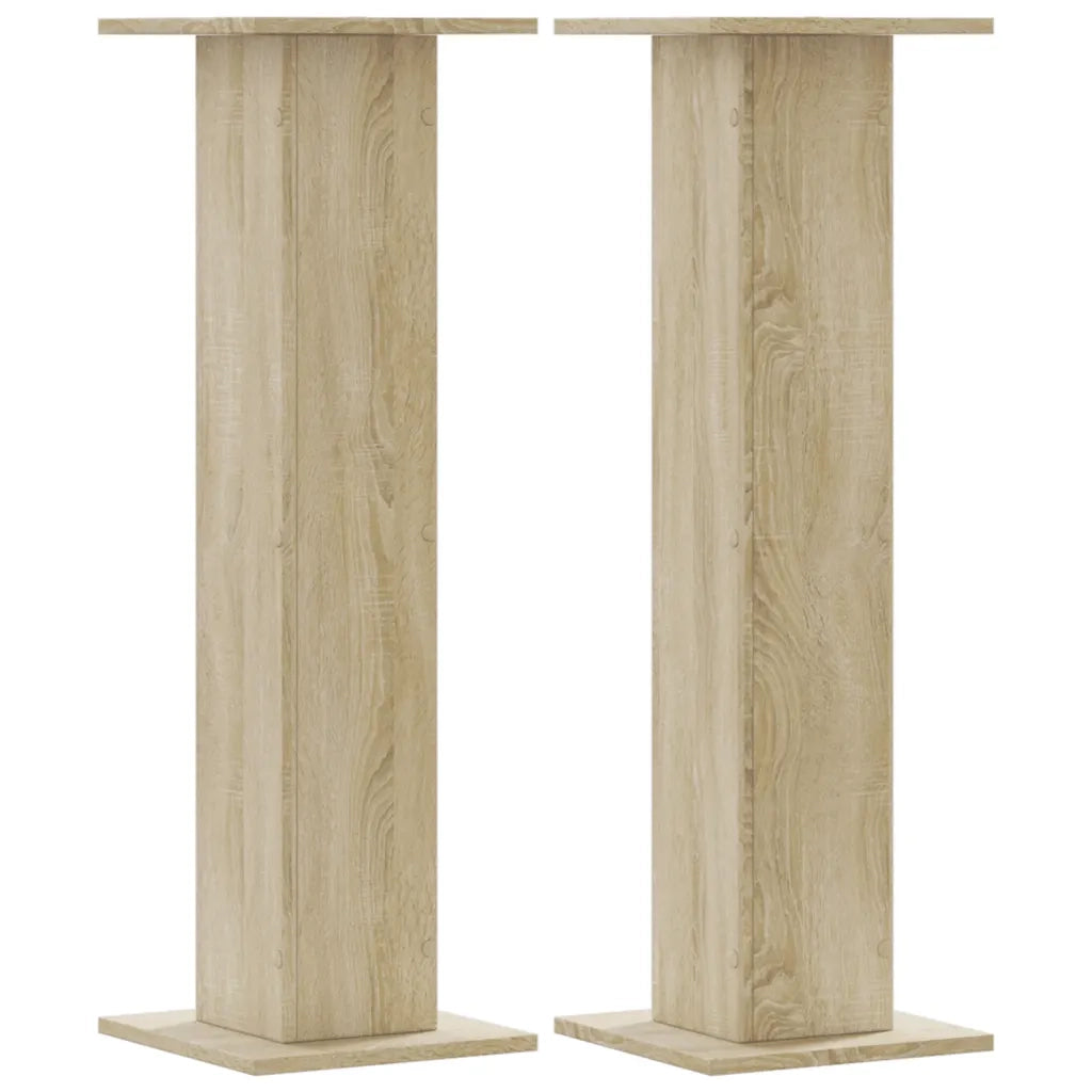 vidaXL Supporti per Piante 2 pz Rovere Sonoma 30x30x95cm in Truciolato