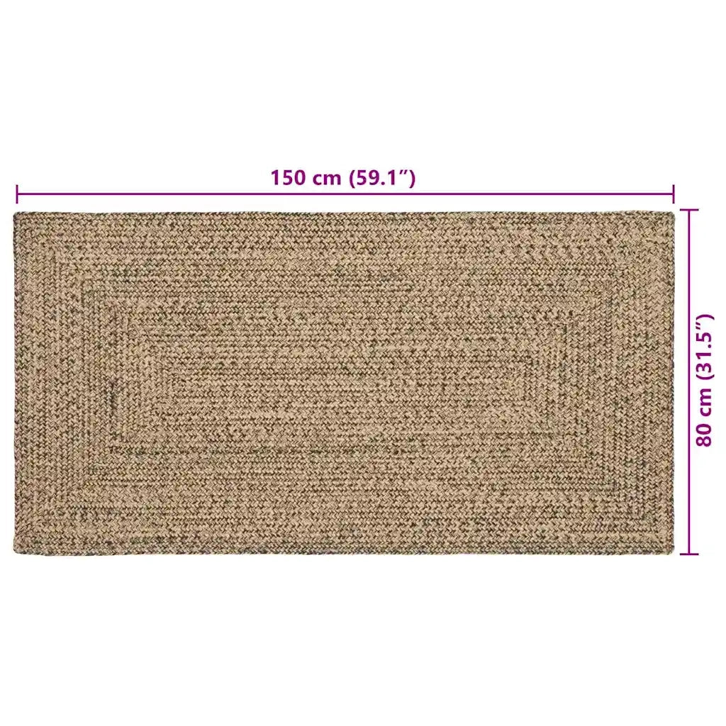 Tappeti per area Naturale e Nero 80 x 150 cm Juta 42010492