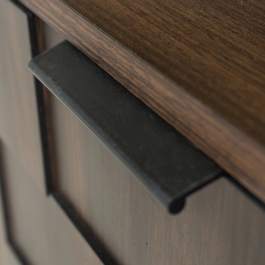 Mobile porta scarpe con 4 ripiani regolabili, ante con rilievo, per ingresso e camera, legno, 80 × 35,5 × 110 cm