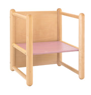 Sedia Dixi pluriuso in legno di Faggio Adex Colore: Rosa, Materiale: Legno di Faggio