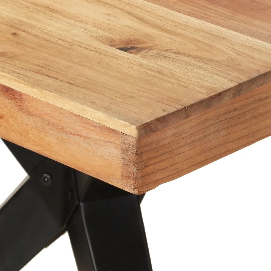 Tavolo da Pranzo 200x90x76 cm Legno Massello di Acacia 323571