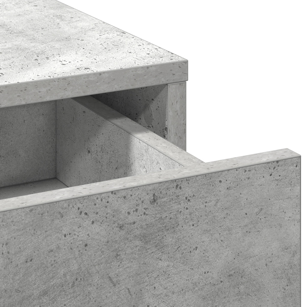 Sideboard Grigio Cemento 40x41x75 cm Legno Ingegnerizzato