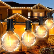 LED-luce a catena per esterni - 30M 100FT 50+2 lampade G40 - illuminazione esterna illuminazione balcone catena esterna IP44 resistente all'acqua