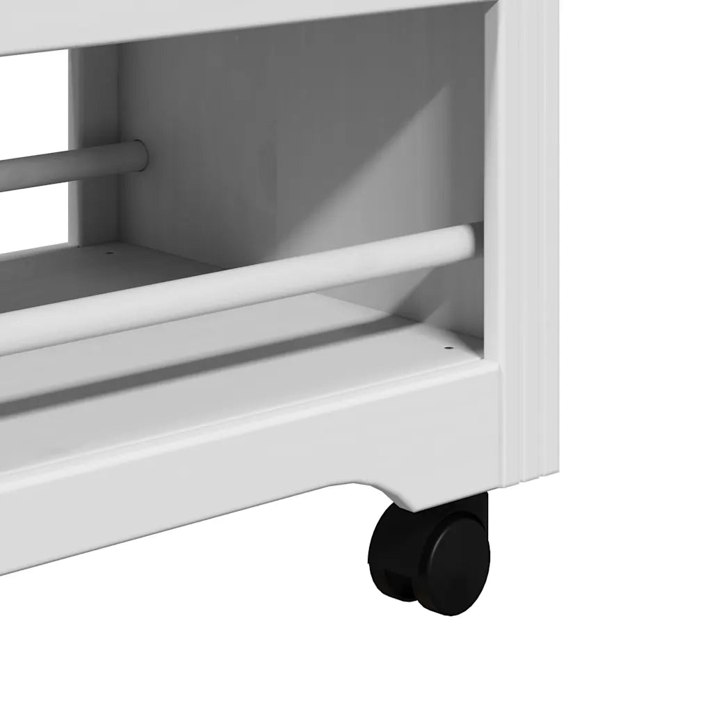 Carrello da Cucina BODO Bianco e Marrone 67,5x45x80 cm CFW9355089