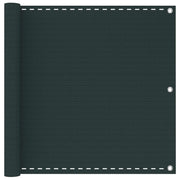 Schermo da balcone-Pannello per balcone Verde Scuro 90 x 1000 cm HDPE e alluminio