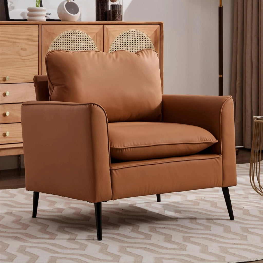 Divano singolo nordico - Zephmum- Pelle sintetica antigraffio, elegante e lussuoso