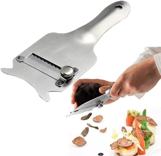 Sfoglia per Truffe - Trapano per Formaggio - Trapano per Verdure - Multifunzionale - Acciaio Inossidabile - Dimensioni 20,5 x 8,8 x 1,5 cm