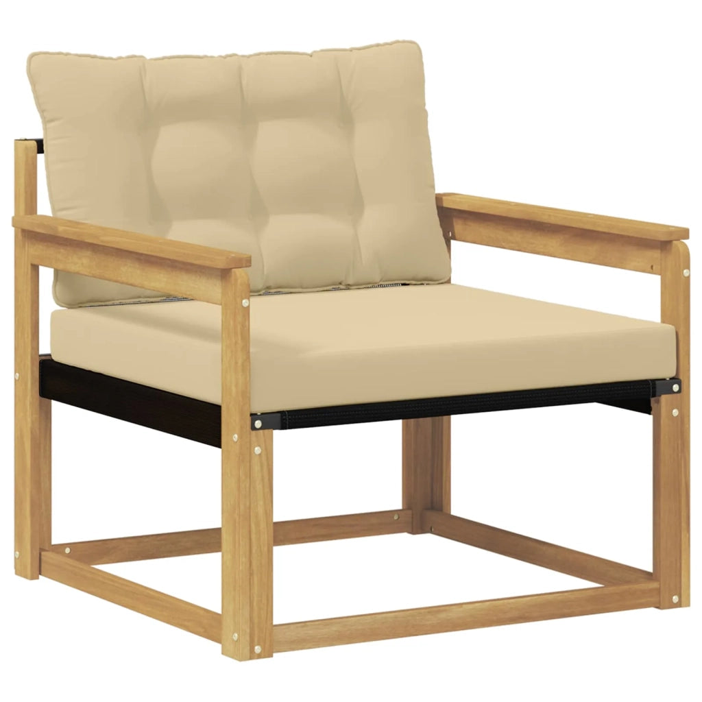 Set di divani da esterno-Sofa da giardino Legno di Acacia Massello e Textilene 832180