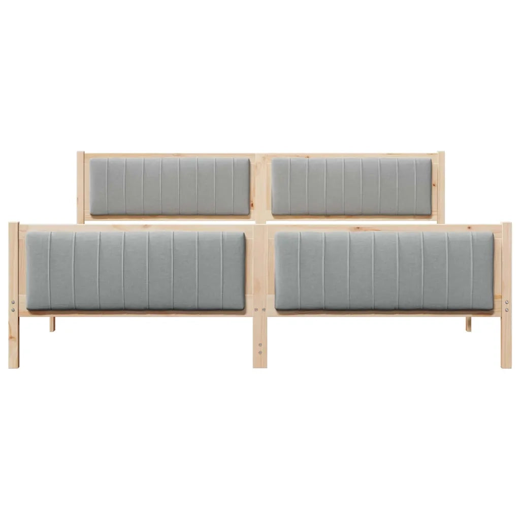 Struttura del letto-Giroletto Marrone e grigio chiaro 200 x 200 cm 981054
