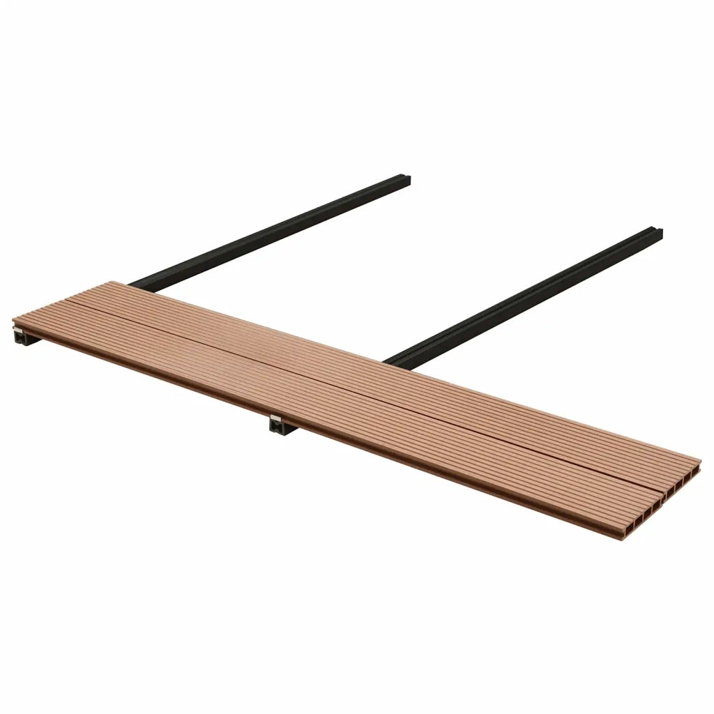 Pavimento da Deck 108 pcs Marrone WPC