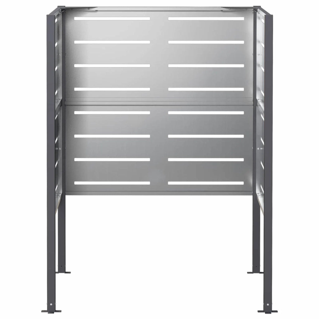 Schermo per bidone della spazzatura 85 x 85 x 113 cm Argento 8013431