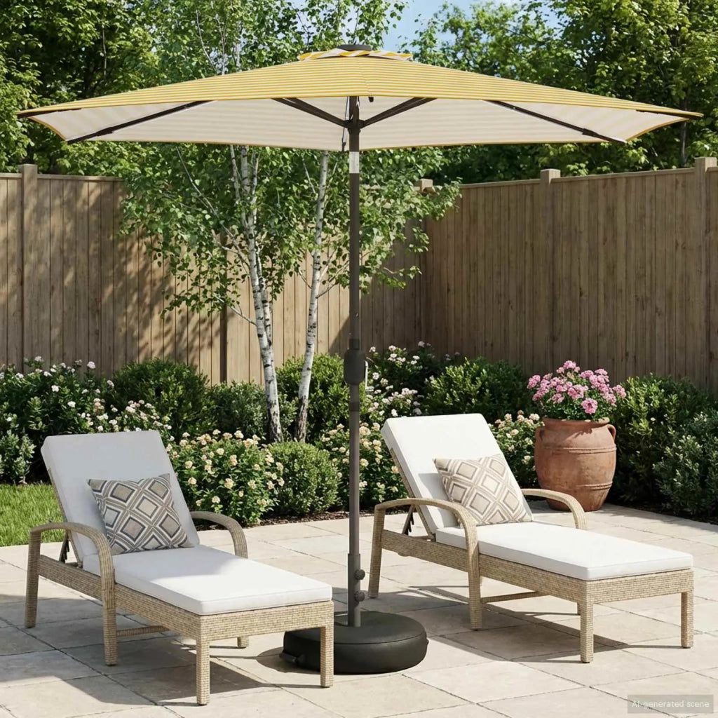 Parasol da Giardino con Luci LED 270 x 270 cm Poliestere 42036264