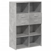 Buffet credenza cassettiera mobiletto mobile contenitore organizer per cucina soggiorno salotto alto 80 x 42,5 x 124 cm legno ingegnerizzato grigio 02_0034720