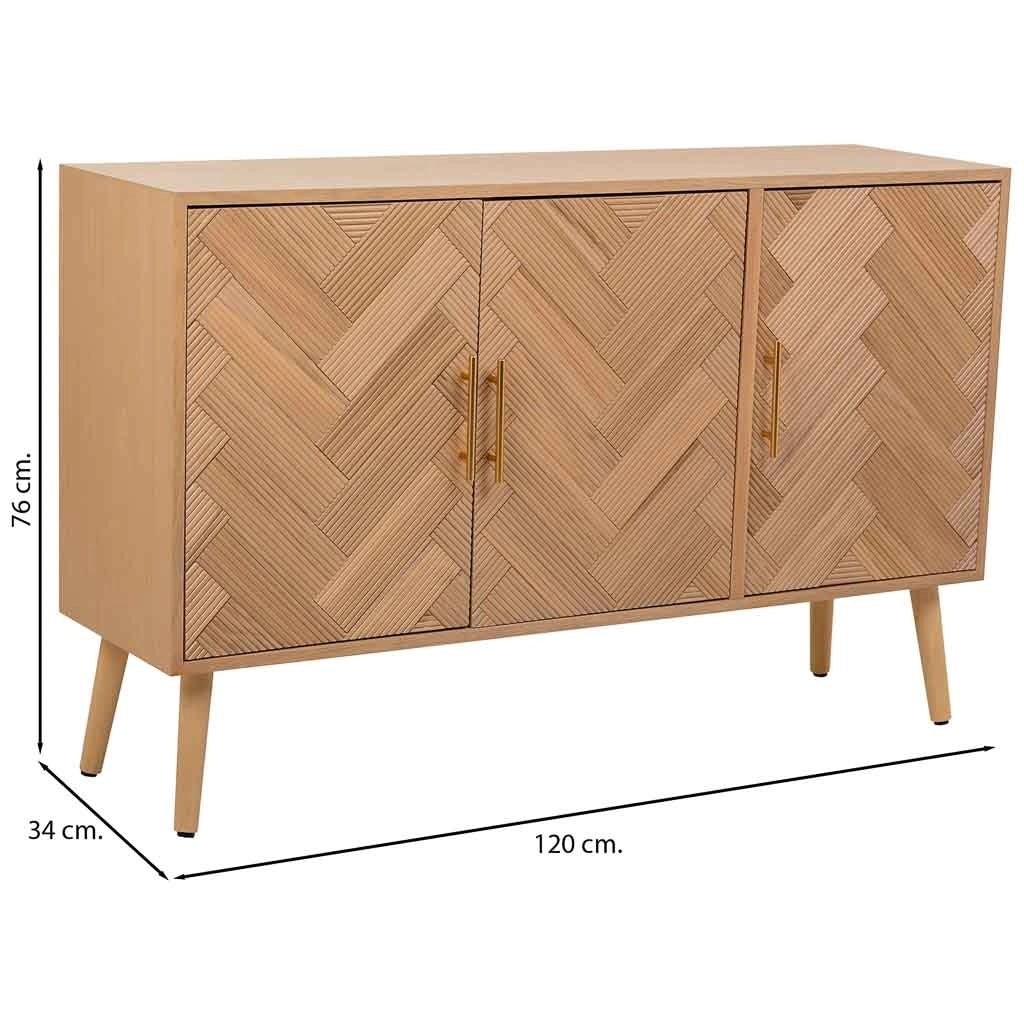 Credenza in legno marrone 120x34x76
