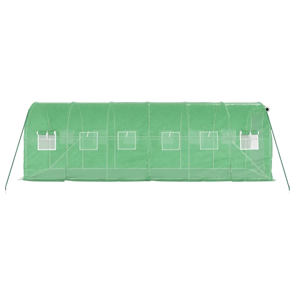 Serra con Telaio in Acciaio Verde 12 m² 6x2x2 m 3188018