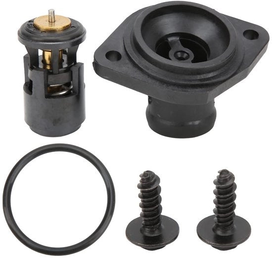Termostato Liquido Refrigerante Flusso - Sostituzione per Seat Arosa/Cordoba - Diametro 26,10 mm - Altezza 52,50 mm - Materiale Kunststof/Rubber - Gomma di Sigillatura Compresa - Termostato Liquido Refrigerante