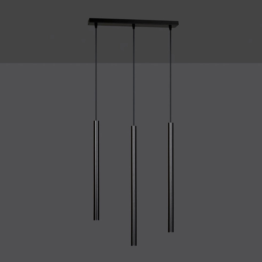 Lampada a sospensione Selter in acciaio nero opaco