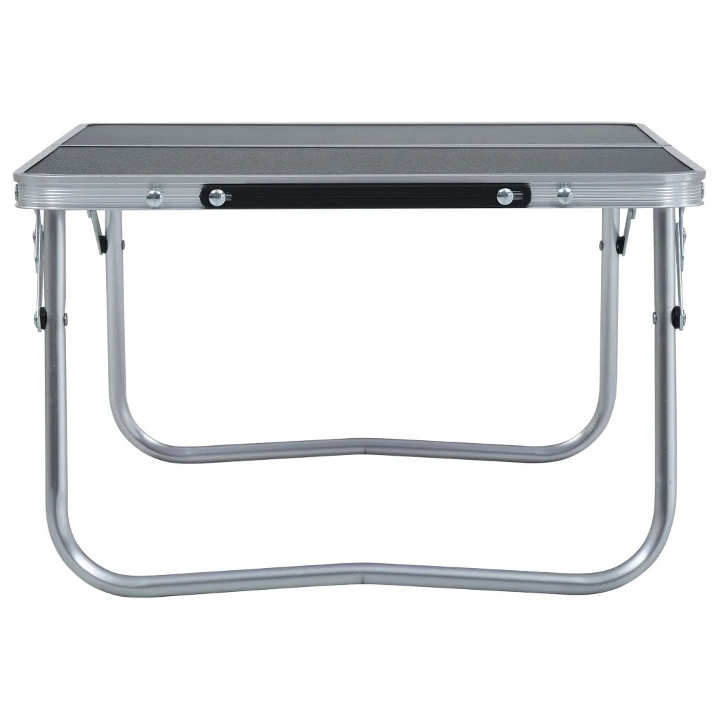 Tavolo Pieghevole da Campeggio Grigio in Alluminio 60x40cm CFW7636756
