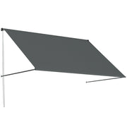 Tenda da sole retrattile manuale ¨C Xylo ¨C Alluminio e poliestere grigio scuro 195x120 cm