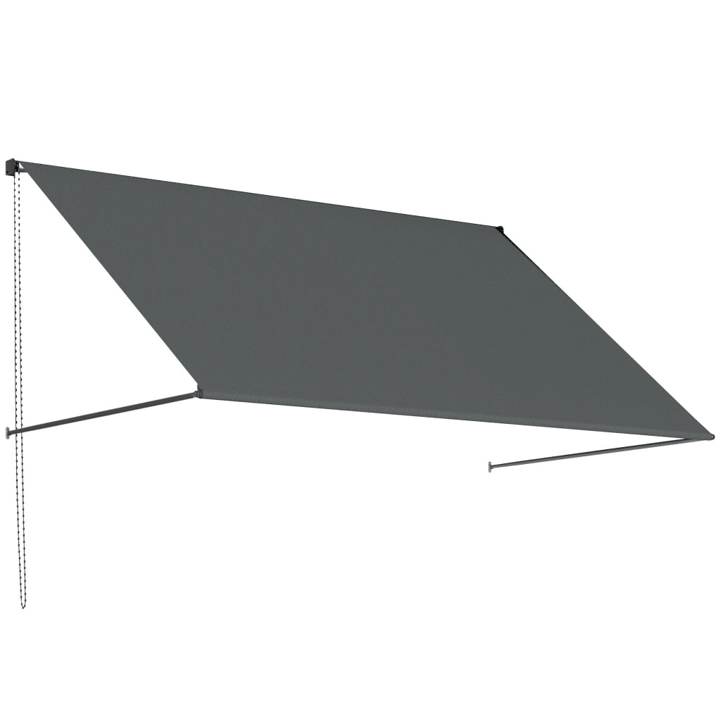 Tenda da sole retrattile manuale ¨C Xylo ¨C Alluminio e poliestere grigio scuro 195x120 cm